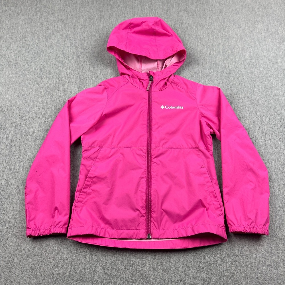 Columbia Jacket Youth Girls XS 6/6X Pink Switchback II Hooded Full Zip Outdoors